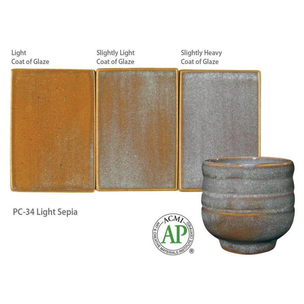 Light Sepia - 16oz AmacoPotters Choice Cone 5 Glaze